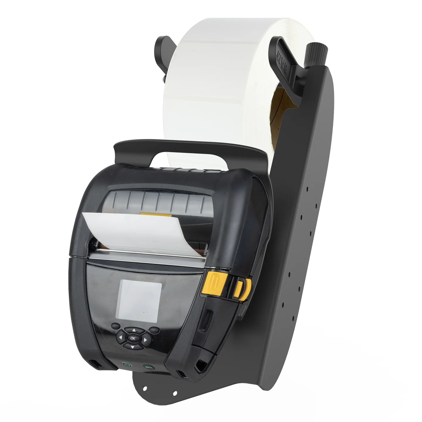 Printer Mount With Paper Feed For Zebra Zq630 Series Ram Pm1 Ze31u 4308