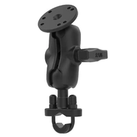 Handlebar U-Bolt Double C-Size Ball Mount with Round Plate (Short Arm)