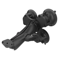 Twist-Lock Triple Suction Cup Mount with Diamond Plate