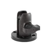 Single Socket Arm with 2.5" Round Base Swivel Plate