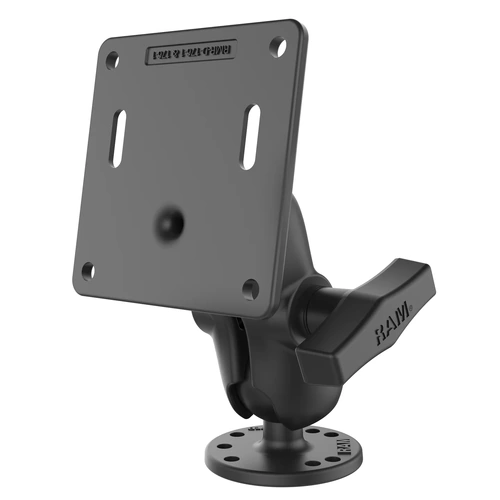 Double Short Arm Ball Mount with 75x75mm VESA Plate C-Size